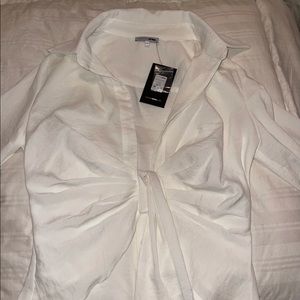 White brand new crop blouse